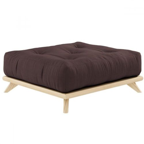 Pouf Futon Senza Pin Naturel Coloris Marron De 90 X 100 Cm.