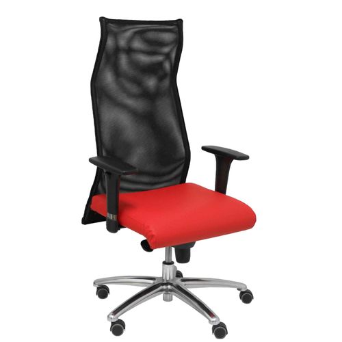 Fauteuil Sahuco En Faux Cuir Rouge