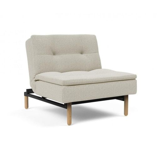 Fauteuil Design Dublexo Stem Convertible Lit 90*115 Cm Pieds Obus Chêne Naturel Tissu Mixed Dance Natural
