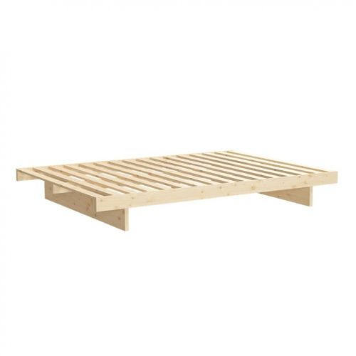 Lit Futon Kanso Bed Pin Naturel Couchage 160 X 200 Cm Sans Tiroirs