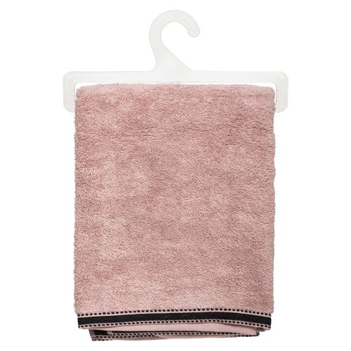 Drap De Bain Joia Avec Liseré 150x100 Cm - Rose Et Noir