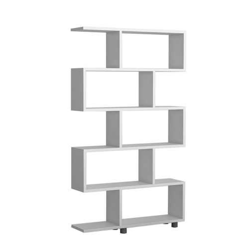 Bibliothèque 5 Étages En Panneaux De Particules H.156 Cm X L. 90 Cm - Blanc