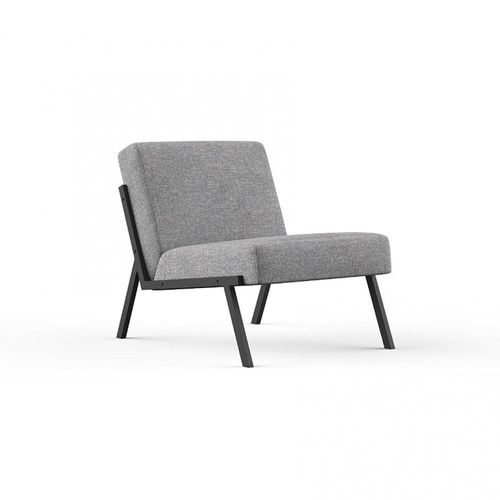 Innovation Living Chaise Design Vikko Pieds Métal Noir Tissu Twist Granite