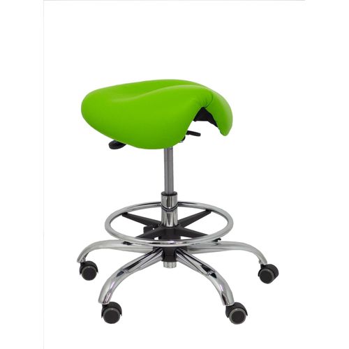 Tabouret Alatoz En Simili Cuir Vert Pistache
