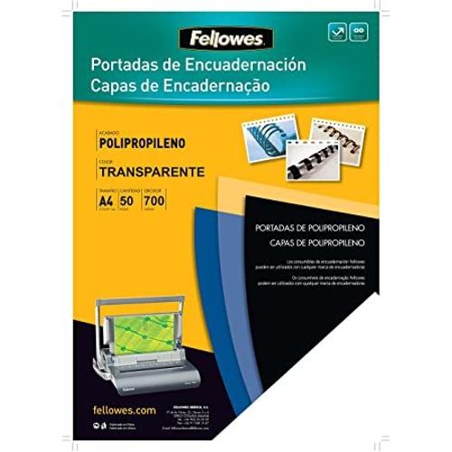 Fellowes - Polypropylène (Pp) - Lisse - A4 (210 X 297 Mm) - 700 Micron - Clair - 50 Unités Couverture À Reliure