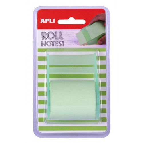 Rouleau Distributeur De Notes Autocollantes 50 Mm X 8 M Vert Pastel Apli 18191.