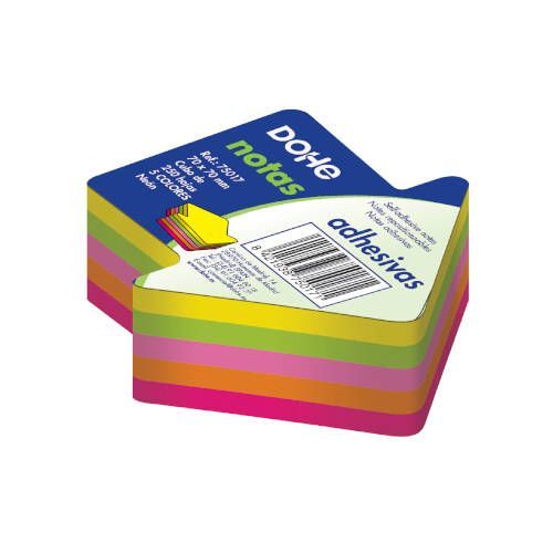 Cube Flèche 250 Notes 5 Couleurs Assorties Neon Dohe