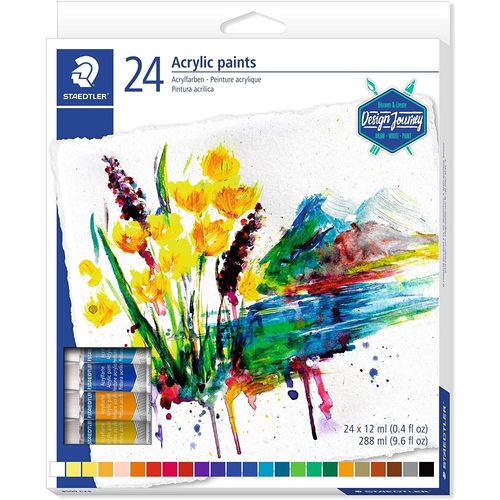 Coffret Carton De 24 Tubes De Couleurs Assorties Staedtler 8500 C24