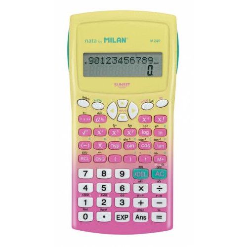Blister calculatrice scientifique m240 sunset pink new milan 159110snpbl
