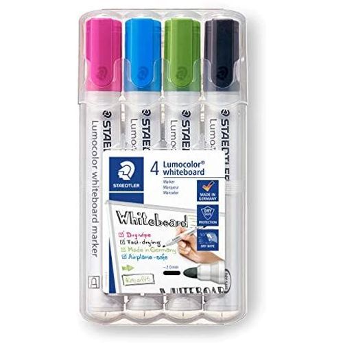 Boîte De 4 Marqueurs Pour Tableau Blanc Lumocolor 351, Assortis. Städtler 351 Wp4-1