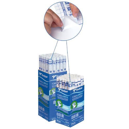 Couverture Livre 80 Microns Adhésif Repositionnable 0,45 X 20 M Sadipal