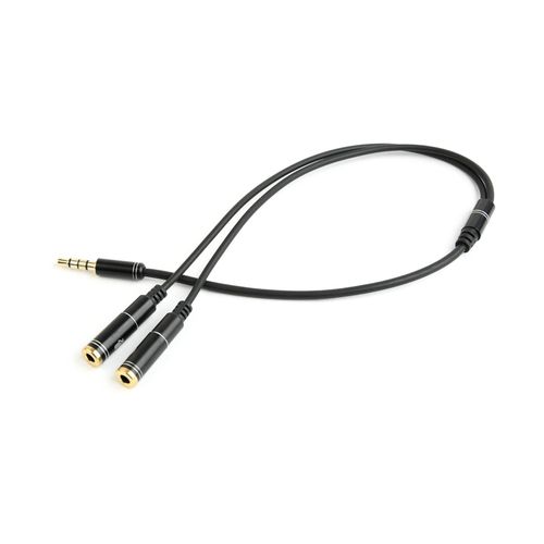 Gembird !Adaptateur audio microphon 3,5 mm mini jack/4pin/0. câble audio 0,2 m 2 x 3,5 mm 3,5 mm noir