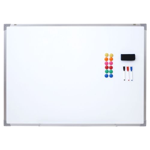 Tableau Blanc Magnétique Mémo Panneau D'affichage Accessoires Inclus 110x80cm 04_0005117