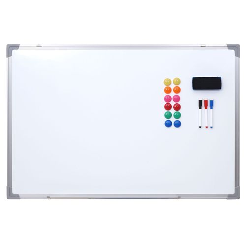 Tableau Blanc Magnétique Mémo Panneau D'affichage Accessoires Inclus 90x60cm 04_0005120