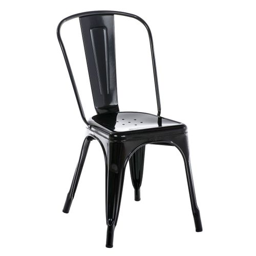 Chaise Empilable Style Industriel Factory Métal Noir 10_0000557