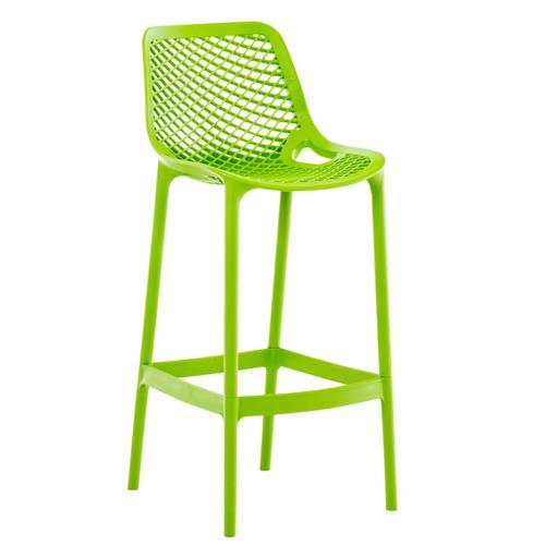 Tabouret De Bar Avec Repose-Pieds Design Moderne Plastique Vert Intérieur Ou Extérieur 10_0001087