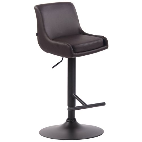 Tabouret De Bar Avec Repose-Pied Design Moderne En Similicuir Marron Pieds En Métal Chromé Tdb10432