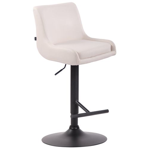 Tabouret De Bar Avec Repose-Pied Design Moderne En Synthétique Blanc Pieds En Métal Chromé Tdb10437