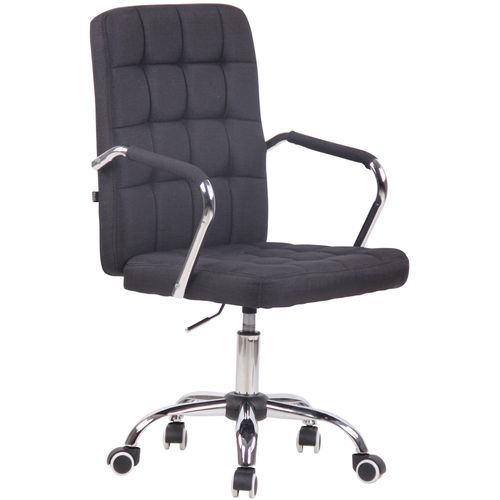 Chaise De Bureau Sur Roulettes Moderne Et Confortable En Tissu Noir Bur10639