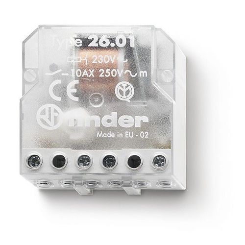 FINDER 26.06 Relais de commande à distance 230Vac 2Ctos NA 10A