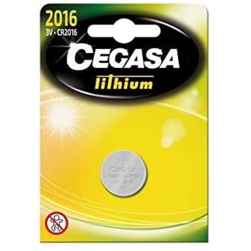 Cegasa pile au lithium bouton cr2016 3v bt blister