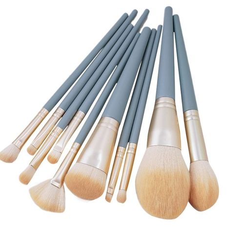 Ensemble De Pinceaux De Maquillage Pour Filles Et Femmes, 10 Pièces, Pour Fond De Teint, Sourcils, Eyeliner, Correcteur, Cosmétique, Ensemble D'outils 