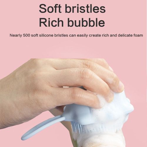 Brosse corporelle en Silicone, épurateur de douche, Massage de bain exfoliant avec distributeur de savon, liquide rempli