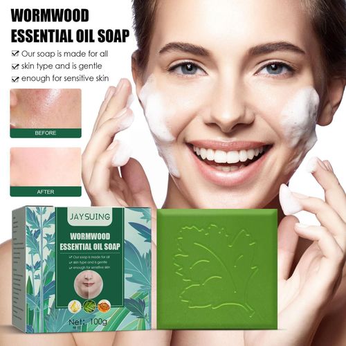 Savon Pour L'élimination Des Acariens, Huile Essentielle De Bois D'absinthe, Savon Pour Le Visage, Hydratant, Bain, L1x6 