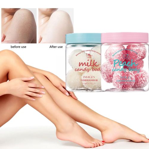 Gommage Corporel En Boule De Sucre De Pêche, Exfoliant, Améliore La Peau Et Nettoie En Profondeur Pour Augmenter Le Métabolisme, Soins Du Corps, Massage, R6w9 