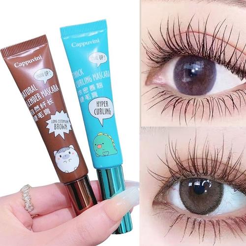 Mascara Waterproof Pour Femmes, Maquillage Pour Les Cils Allongés, Recourbez-Les, Volume 