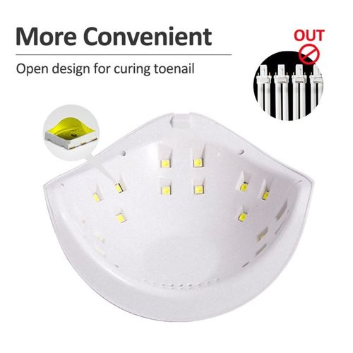 Lampe Uv Led Professionnelle Pour Vernis À Ongles, Sèche-Ongles Pour Gel, Minuteries 60s, Accessoires De Nail Art 