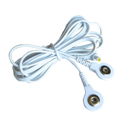 Électrode Régulatrice De Sécurité 2 Boutons En 1, 2.35x0.8mm, Câbles De Connexion De Remplacement Pour Machine À Massage Tens, 1 Pièce 