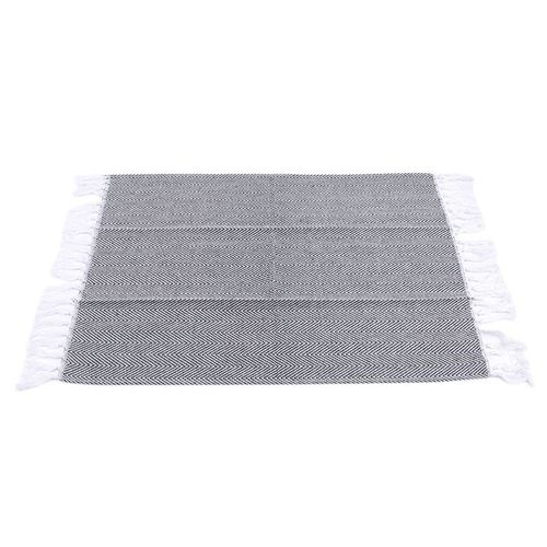 Serviette De Cuisine Avec Pompon Fait À La Main, Fil De Coton Teint, Chiffon De Nettoyage, Multi-Thé