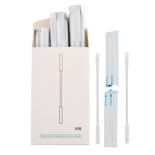 Coton-Tige D'alcool À Double Tête, 30 Pièces, Bâton De Nettoyage Jetable Pour Appareil De Chauffage Iqos, Facile À Déchirer, Emballage Individuel, Outil De Soins De Nettoyage 