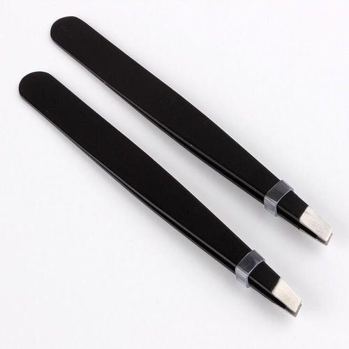 Pince À Épiler En Acier Inoxydable Pour Le Visage, Pince À Épiler, Noire, Oblique, Accessoire De Maquillage, De Beauté Et Cosmétique, 3 Pièces 