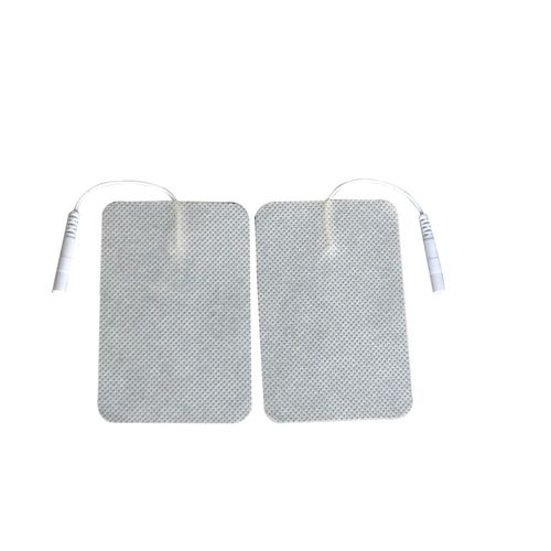 Coussinets De Massage De Thérapie Par Électrode, 1 Paire/Lot, Stimulateur De Nerfs, En Gel De Silicone Non Tissé Tens, Prise De Patch D'unité Électrique 2mm Avec 6x9cm 