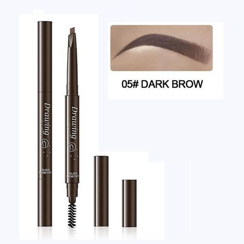 Crayon À Sourcils 2 En 1 À Double Tête, Naturel, À Rotation Automatique, Pour Noircir, Gel De Maquillage, Cosmétique, Longue Durée, Facile À Porter, 1 Pièce 