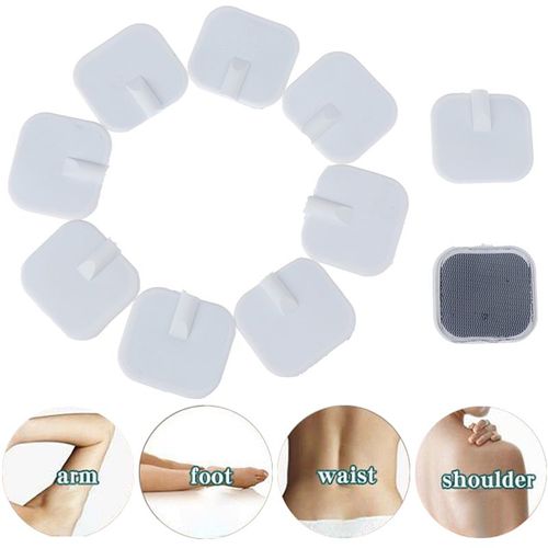 4x4cm Ems Nerf Muscle Stimulateur Silicone Gel Électrodes Tampons Dizaines Électrodes Thérapie Numérique Machine Massage 10 Pièces/Lot 