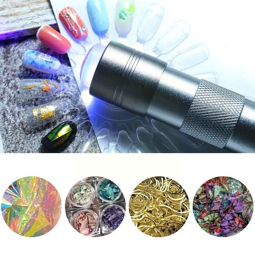 Lampe Uv Portative Avec Presse À Ongles B9a0, Avec Tampon À Sec, Pour Nail Art, Durcissement Rapide Des Ongles, Lampe À Gelée 
