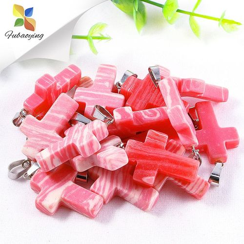 Pendentifs En Pierre Naturelle Et Opale, Collier En Croix De 18mm, Accessoires Pour Femmes, Fabrication De Bijoux, Cadeau, 50 Pièces, 2021