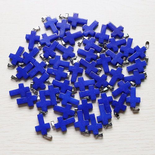 Pendentif En Pierre Lapis Lazuli Pour Femmes, Collier, Boucles D'oreilles, Breloque, Ajout De Couleur, Vente En Gros, Lot De 30 Pièces Pour Cadeau De Bijoux