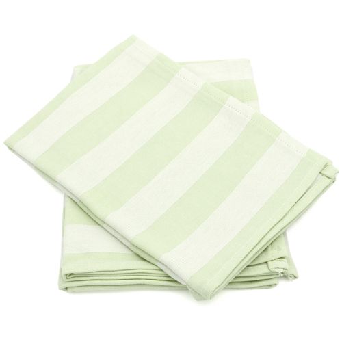 Lot De 2 Torchons De Cuisine Toile 50x70 Cm Coton Pat Ii Vert
