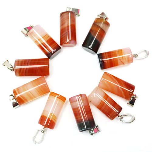 Pendentif Rond En Pierre D'onyx Rouge Naturel, 50 Pièces/Lot, Pour La Fabrication De Collier, Breloque À La Mode, Accessoires Tendance, Vente En Gros