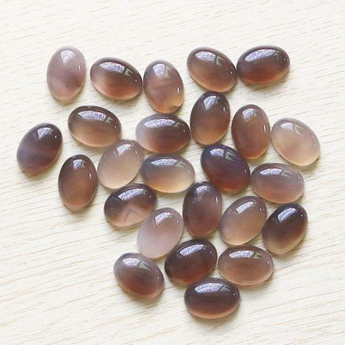 Lot De 30 Cabochons Ovales En Pierre D'agate Grise Naturelle, 13x18mm, Pour Bijoux, Accessoires, Fabrication De Colliers Et Pendentifs, Vente En Gros