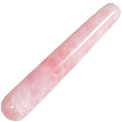 Baguette De Massage En Quartz Rose Naturel, 1 Pièce, En Cristal, Pour Acupuncture, Thérapie, Bâton Pointu, Tretent Gua Sha