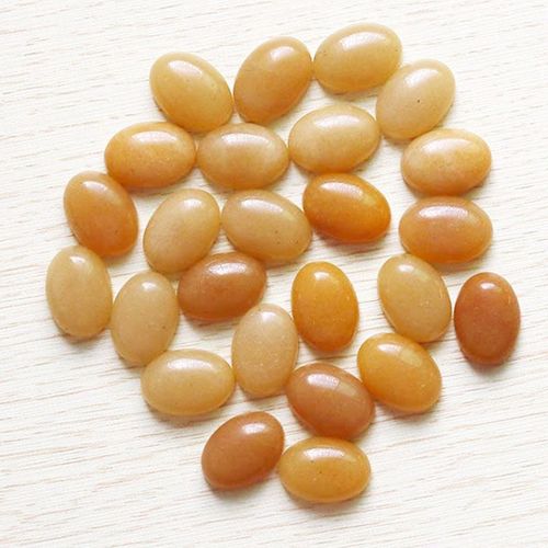 Cabochon De Cabine Ovale En Pierre De Jade Jaune Naturelle, 13x18mm, Pour Bijoux, Accessoires De Fabrication De Collier Pendentif, 30 Pièces/Lot, Vente En Gros