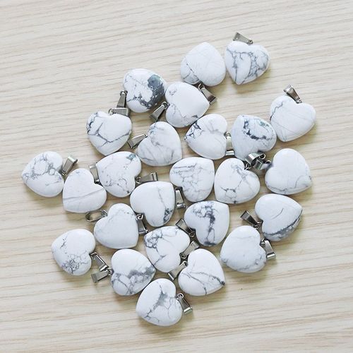 Pendentifs En Pierre De Mer, Ligne Blanche Naturelle, Perles Pour La Fabrication De Bijoux, Breloques De 20mm, Accessoires À La Mode