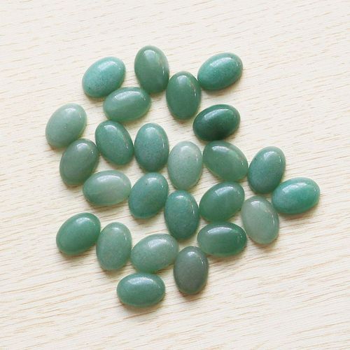 Perles De Cabochon Ovales En Pierre De Quartz Aventurine Naturelle, 13x18mm, Pour La Fabrication De Colliers Et Pendentifs, Vente En Gros, 30 Pièces