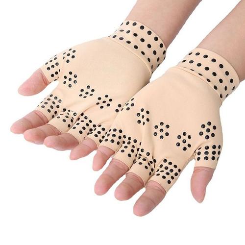 Gants De Thérapie Magnétique Sans Doigts, 1 Paire, Soulagement De La Douleur, Arthrite, Articulations De Guérison, Supports De Soins De Santé, Outil De Soins Des Pieds 