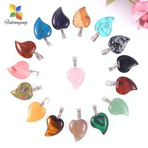Collier En Cristal Naturel Pour Femmes, 50 Pièces, Quartz Rose, 15x20mm, Pendentifs Mixtes, Breloques, Cadeau, Bricolage, Fabrication De Bijoux